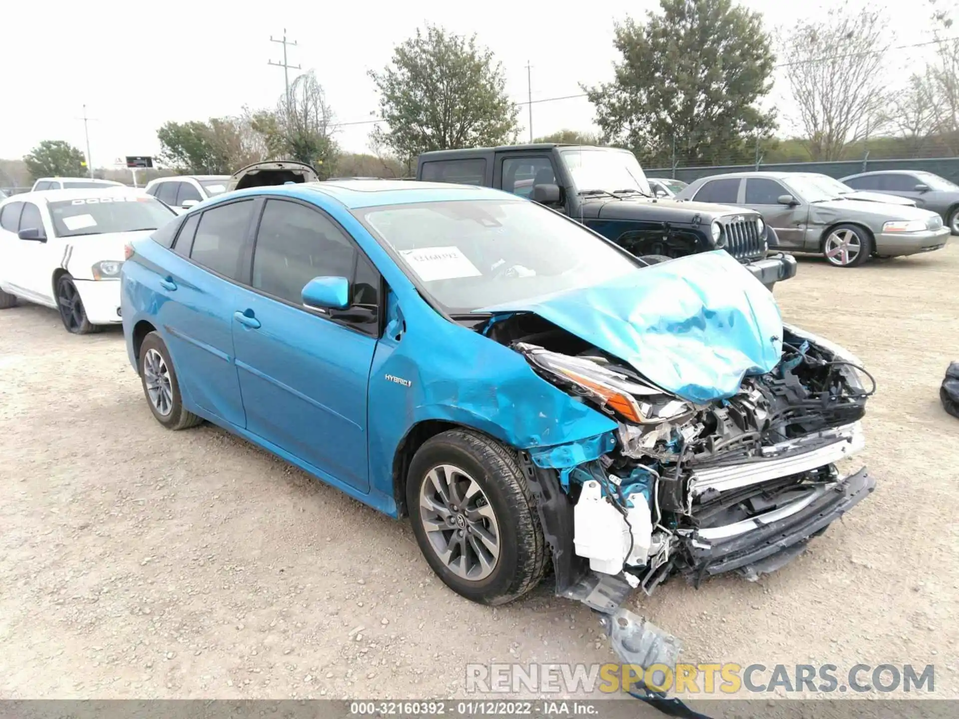 1 Photograph of a damaged car JTDKARFUXK3078243 TOYOTA PRIUS 2019