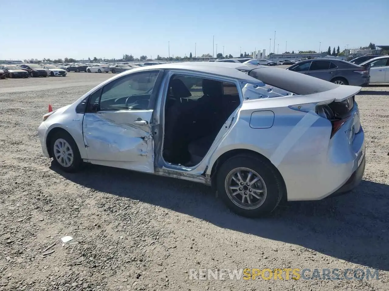 2 Photograph of a damaged car JTDKARFUXK3078677 TOYOTA PRIUS 2019