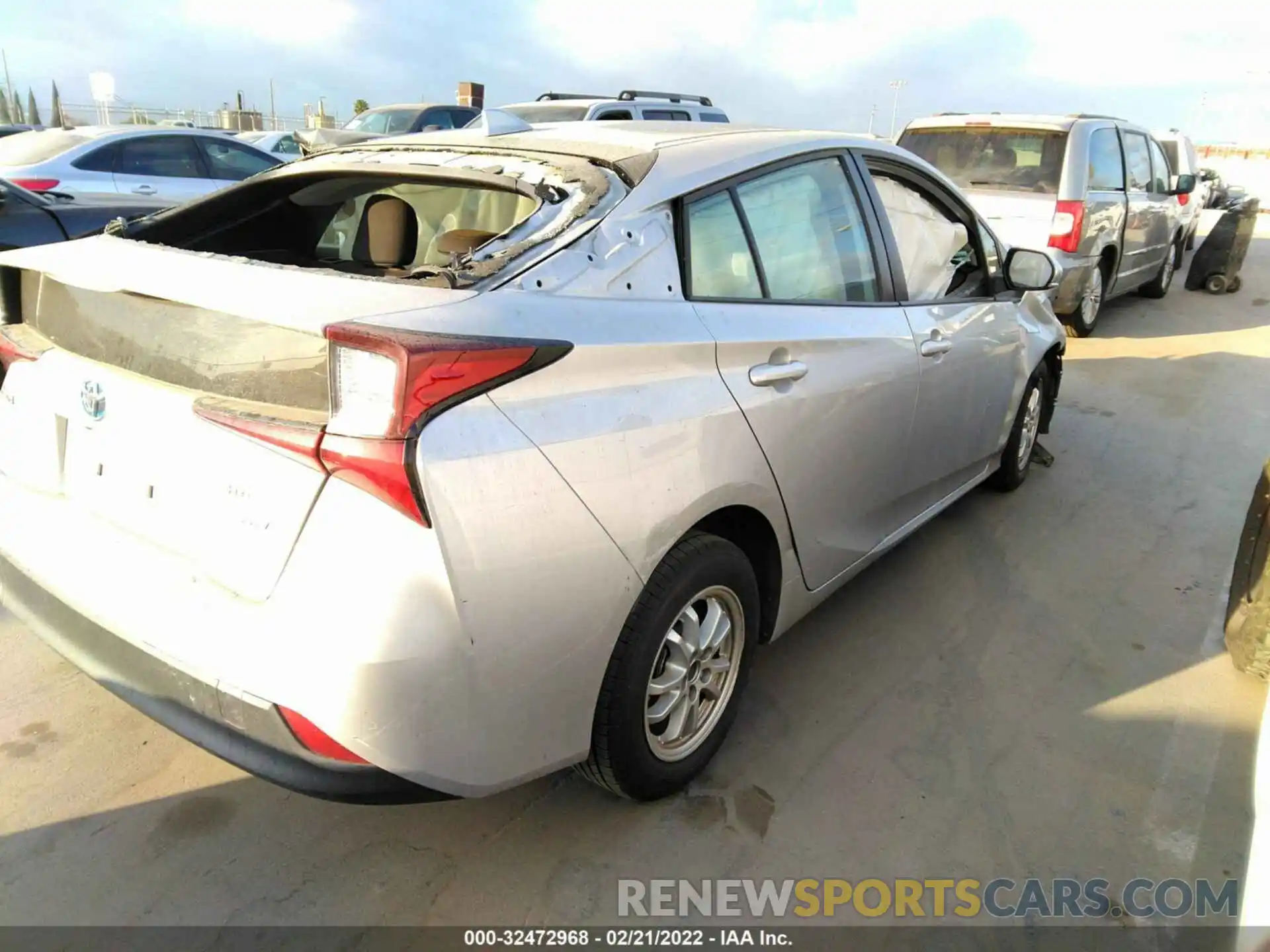 4 Photograph of a damaged car JTDKARFUXK3080610 TOYOTA PRIUS 2019