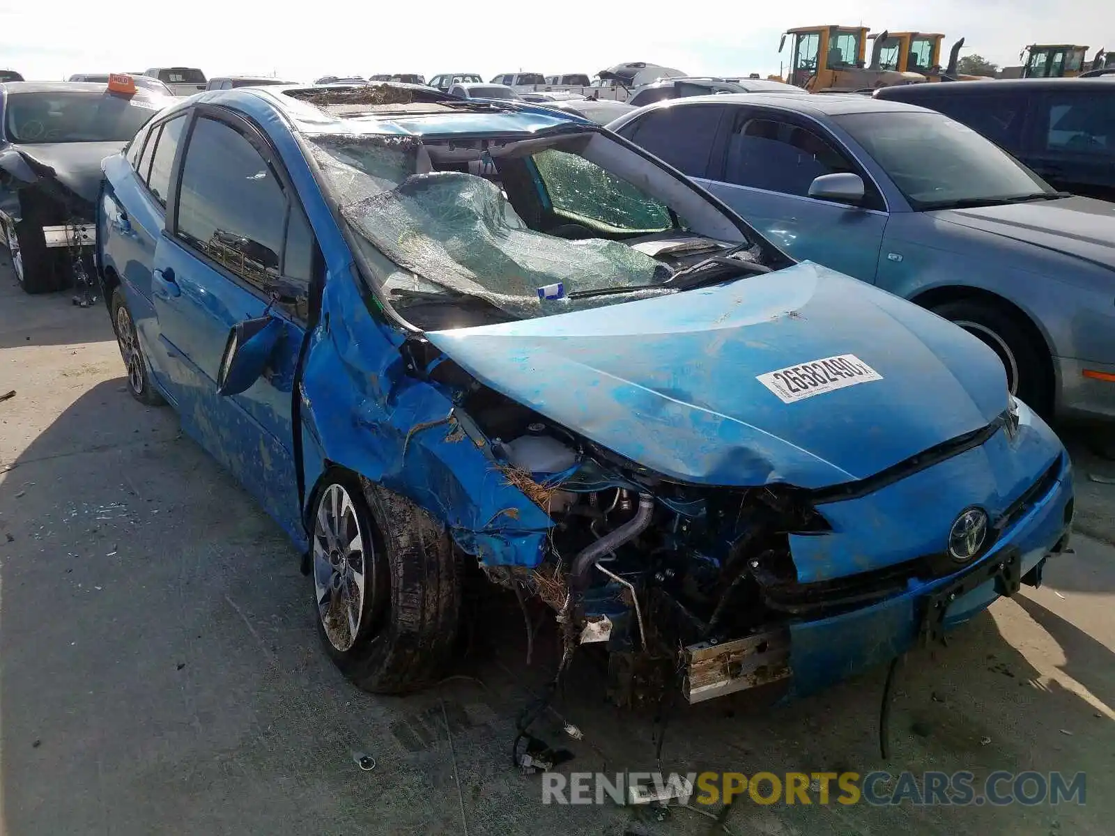 1 Photograph of a damaged car JTDKARFUXK3085547 TOYOTA PRIUS 2019