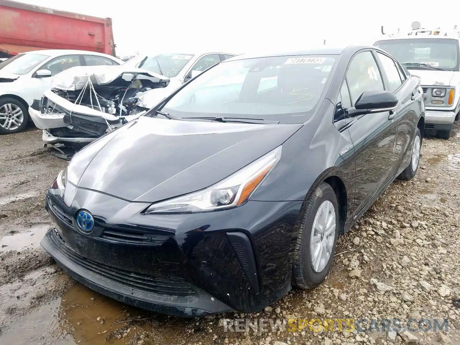 2 Photograph of a damaged car JTDKARFUXK3085922 TOYOTA PRIUS 2019