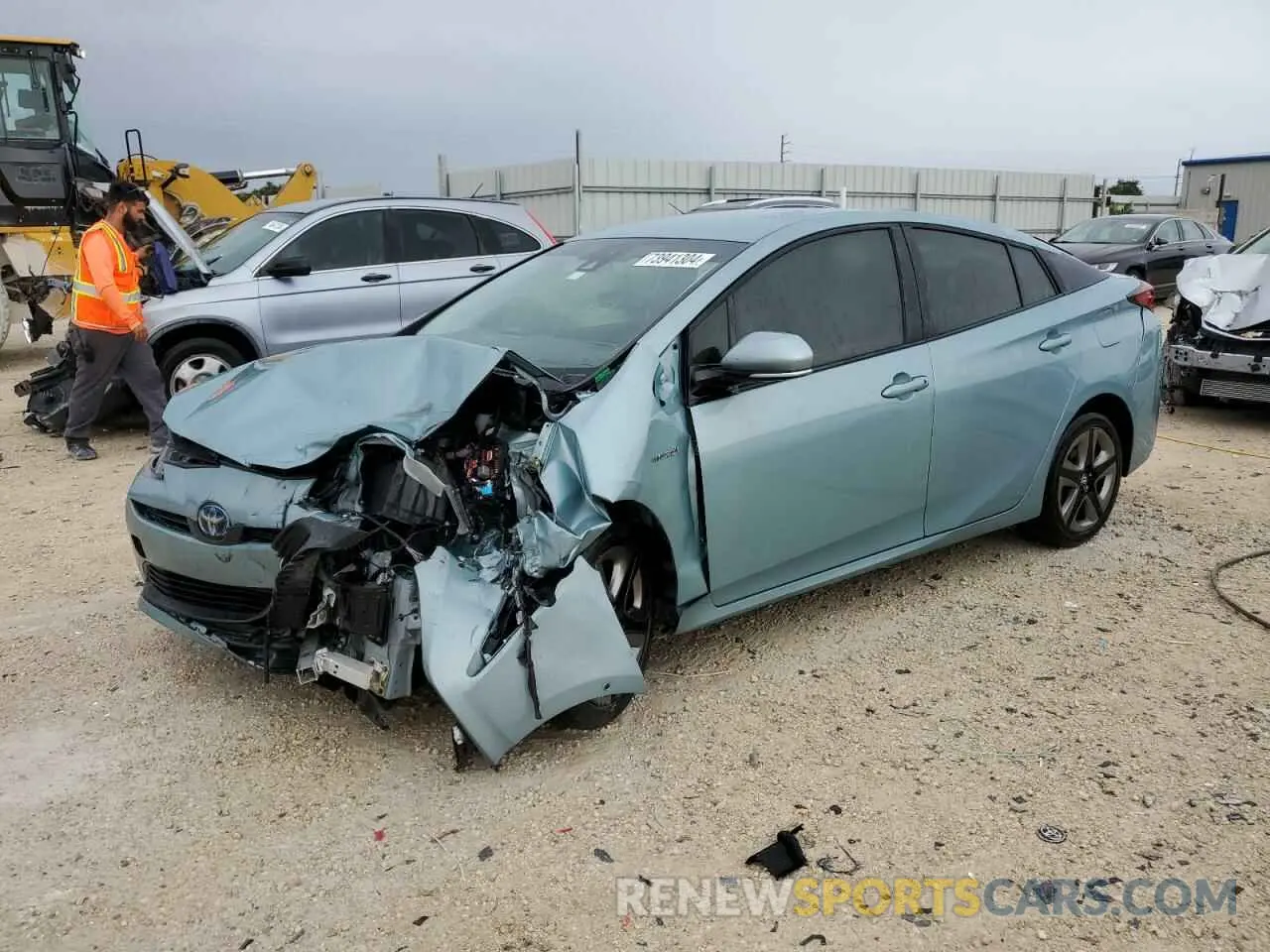 1 Photograph of a damaged car JTDKARFUXK3086312 TOYOTA PRIUS 2019