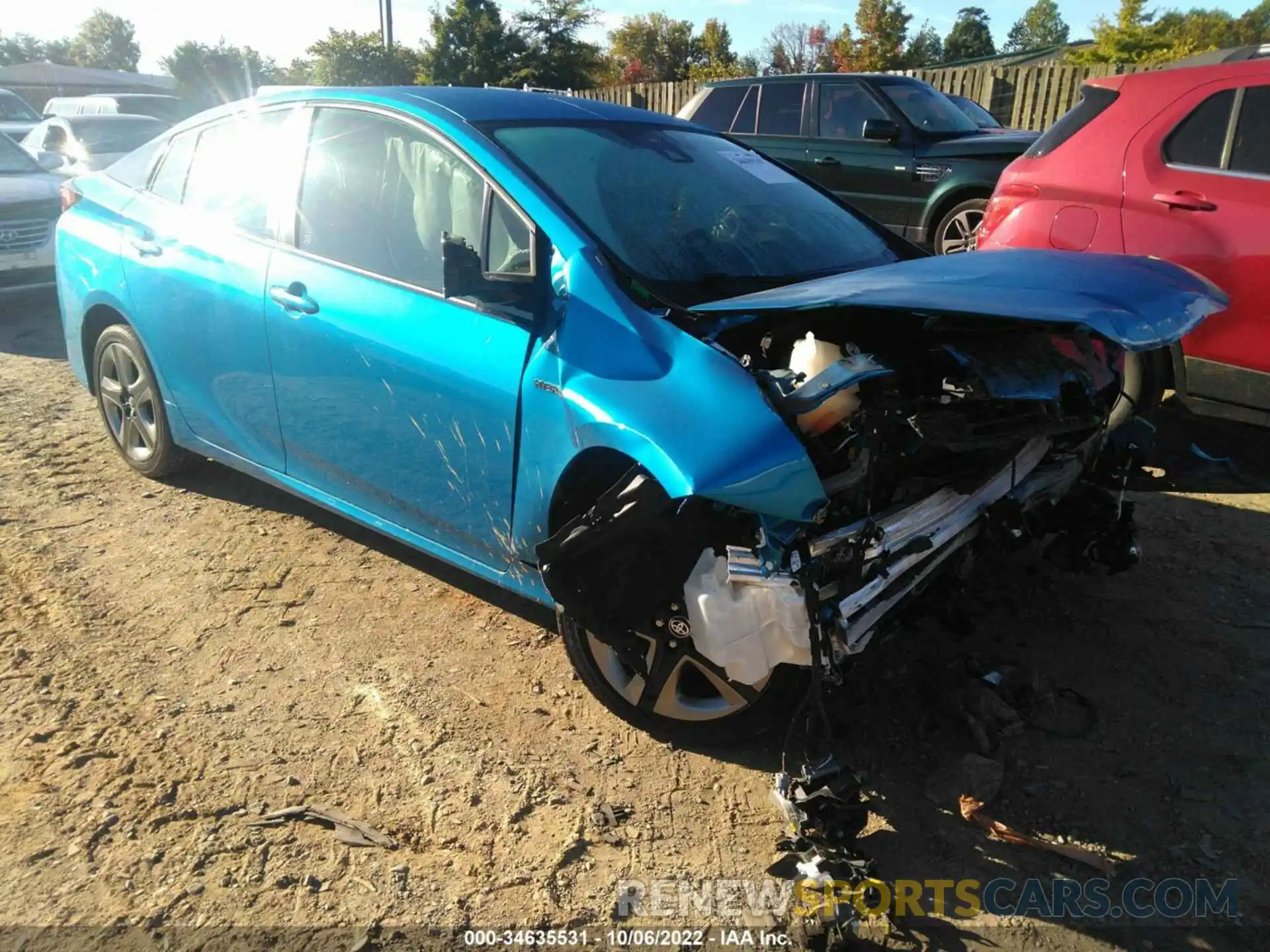 1 Photograph of a damaged car JTDKARFUXK3086939 TOYOTA PRIUS 2019