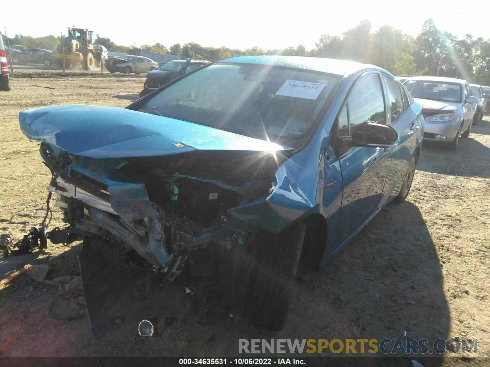 2 Photograph of a damaged car JTDKARFUXK3086939 TOYOTA PRIUS 2019