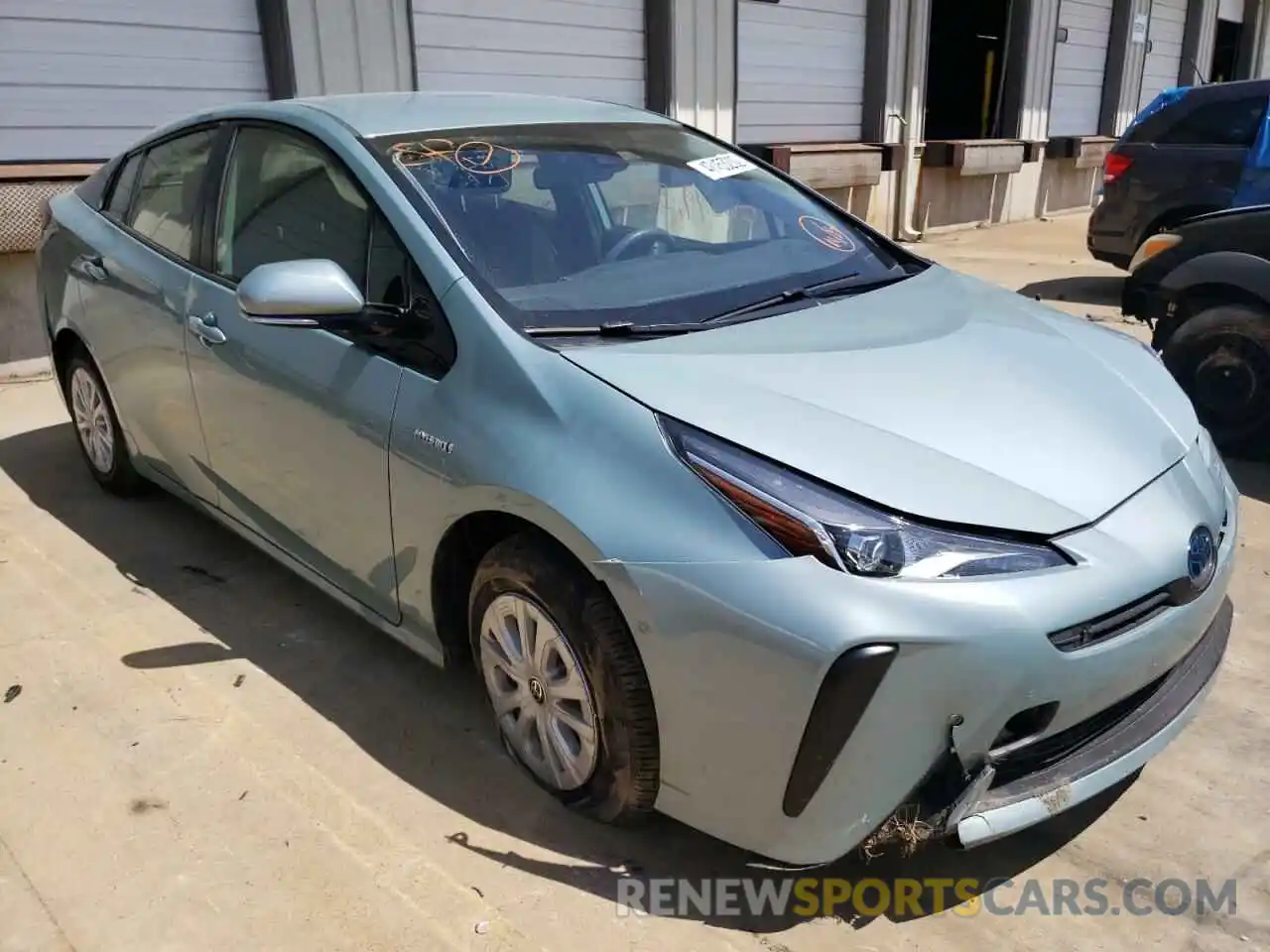 1 Photograph of a damaged car JTDKARFUXK3090960 TOYOTA PRIUS 2019