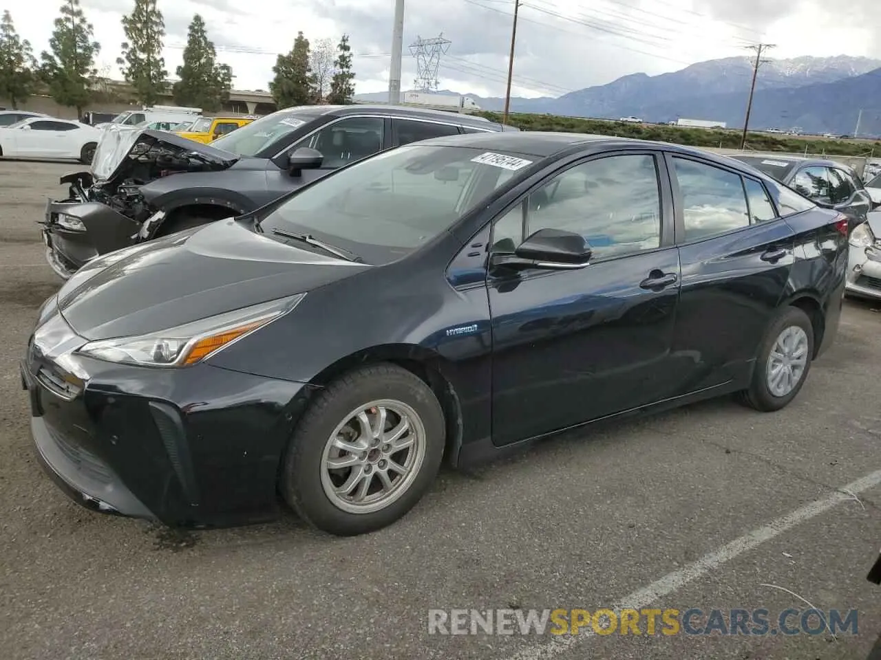 1 Photograph of a damaged car JTDKARFUXK3093051 TOYOTA PRIUS 2019