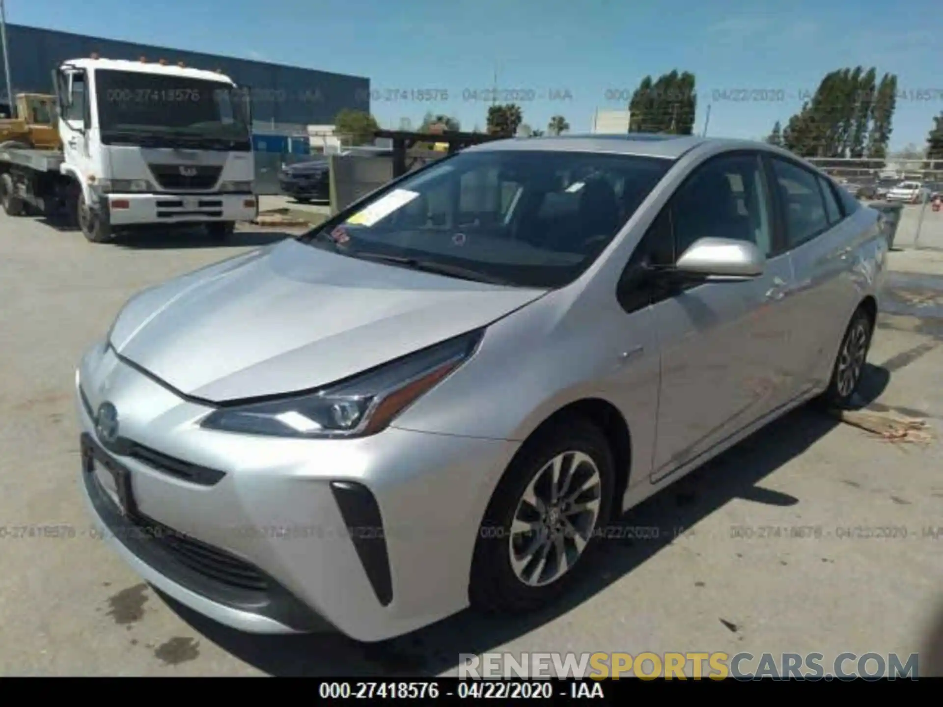 2 Photograph of a damaged car JTDKARFUXK3093339 TOYOTA PRIUS 2019