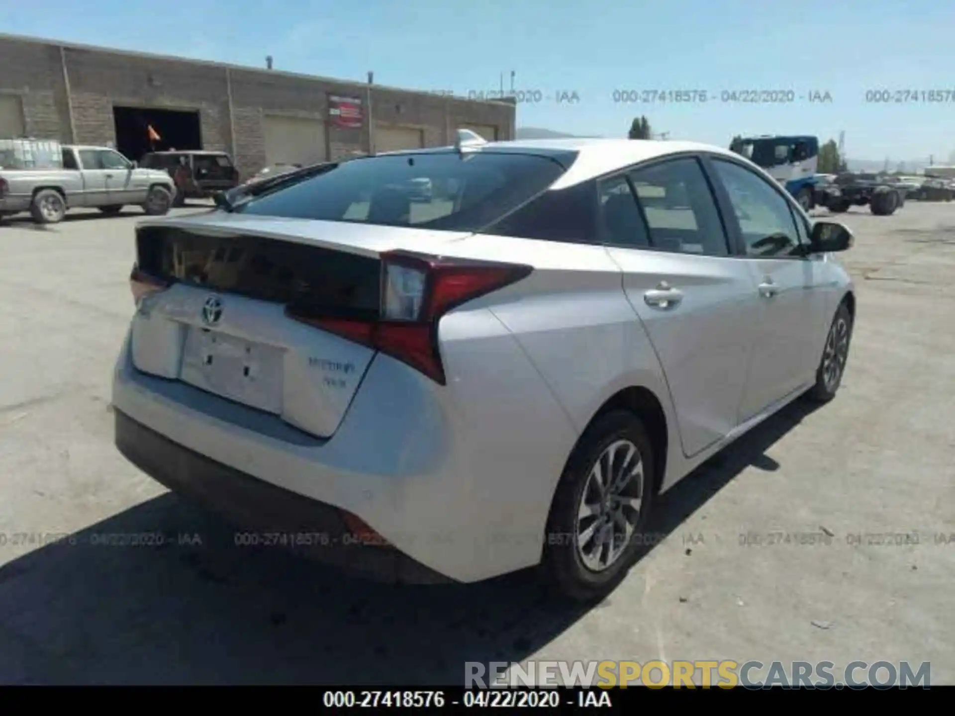 4 Photograph of a damaged car JTDKARFUXK3093339 TOYOTA PRIUS 2019