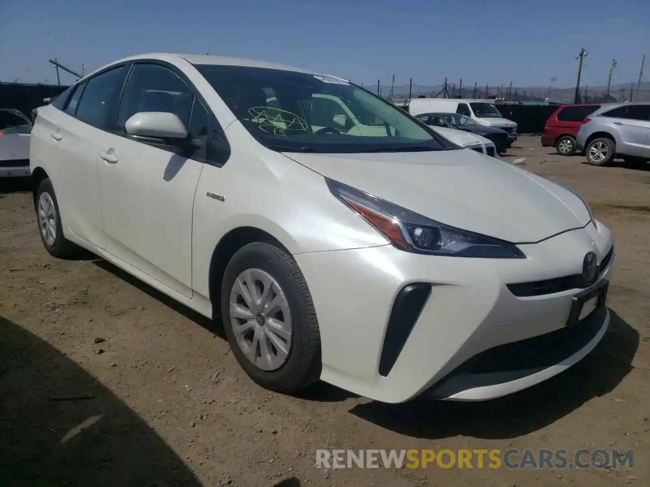 1 Photograph of a damaged car JTDKARFUXK3093485 TOYOTA PRIUS 2019