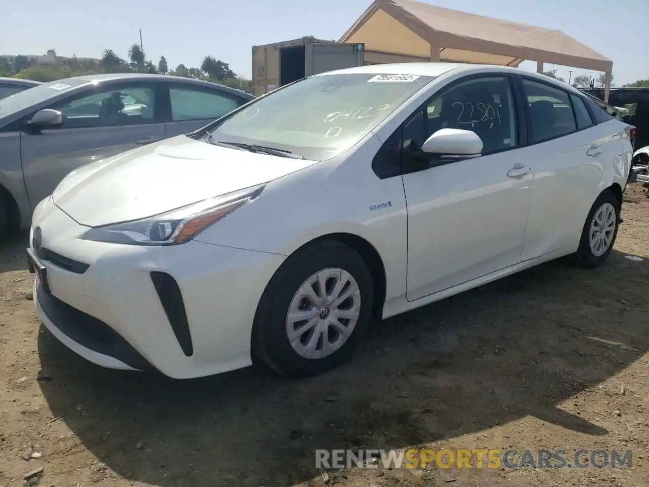 2 Photograph of a damaged car JTDKARFUXK3093485 TOYOTA PRIUS 2019