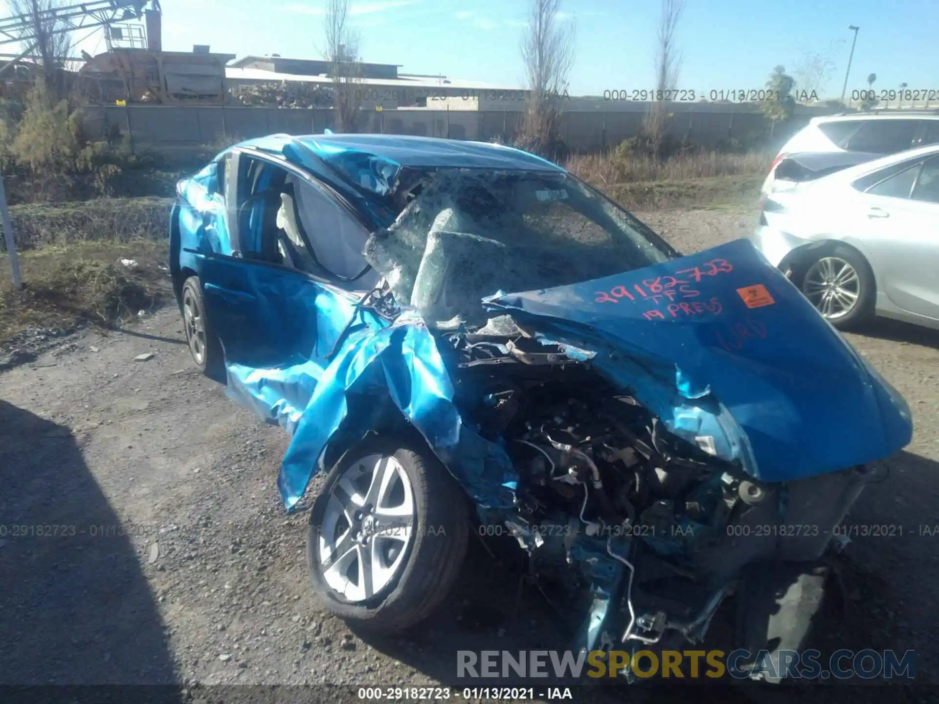 6 Photograph of a damaged car JTDKARFUXK3094796 TOYOTA PRIUS 2019