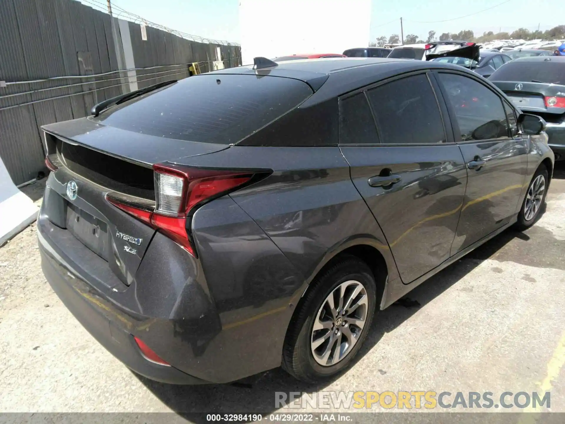 4 Photograph of a damaged car JTDKARFUXK3095611 TOYOTA PRIUS 2019