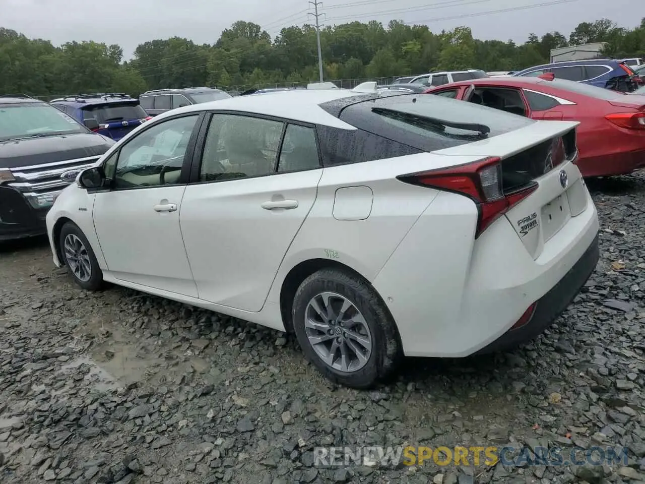 2 Photograph of a damaged car JTDKARFUXK3096130 TOYOTA PRIUS 2019