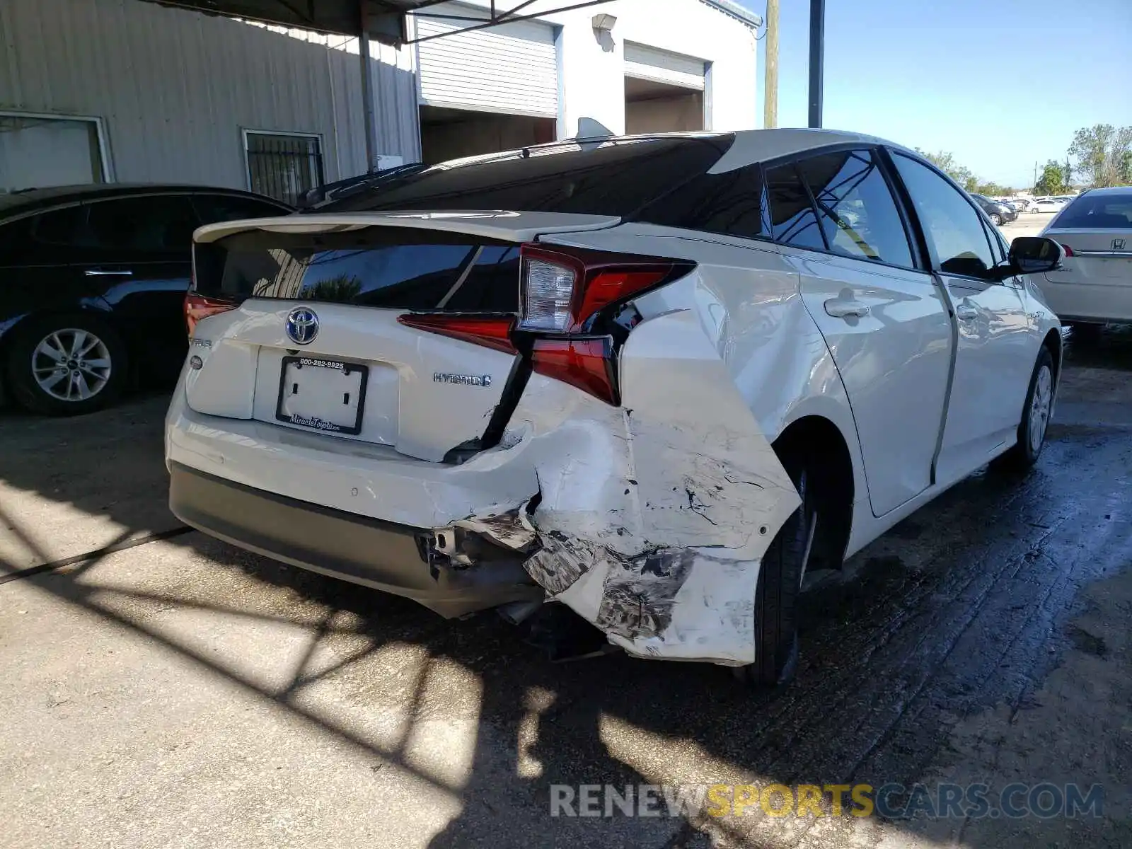 4 Photograph of a damaged car JTDKARFUXK3096323 TOYOTA PRIUS 2019