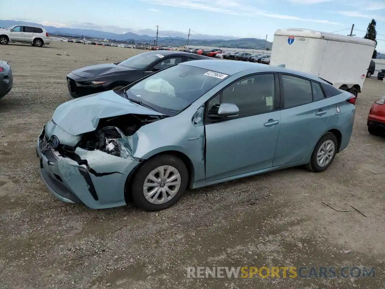 1 Photograph of a damaged car JTDKARFUXK3098363 TOYOTA PRIUS 2019