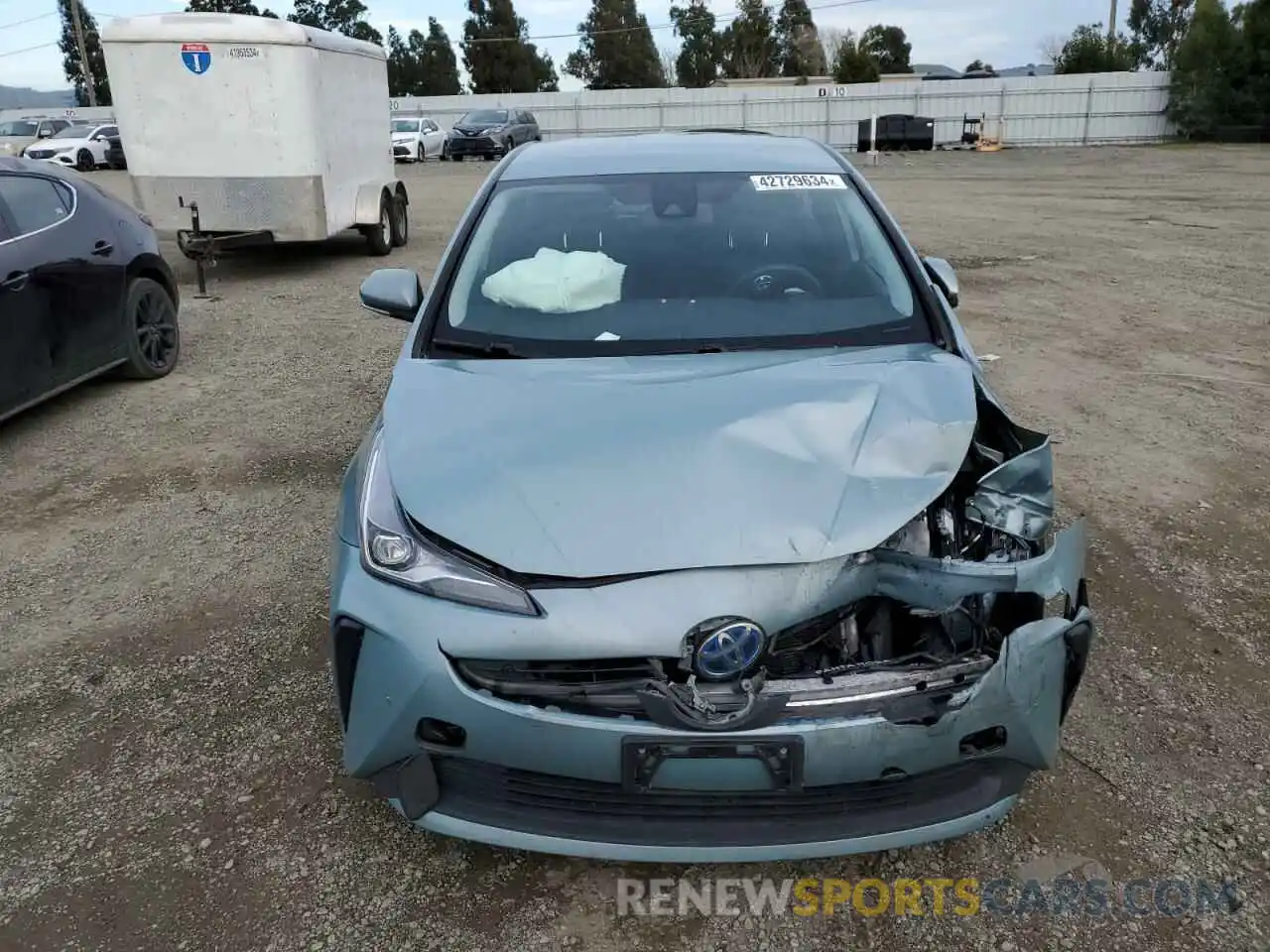 5 Photograph of a damaged car JTDKARFUXK3098363 TOYOTA PRIUS 2019