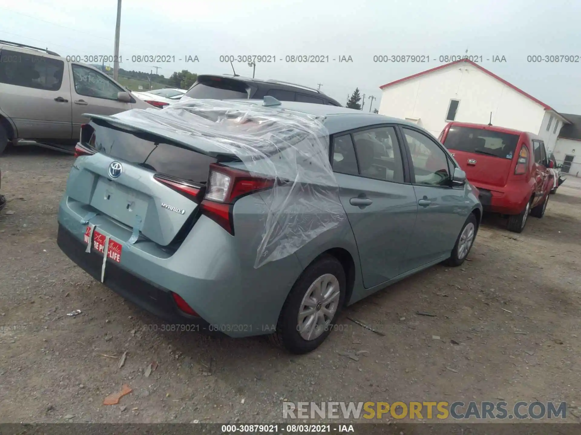 4 Photograph of a damaged car JTDKARFUXK3099657 TOYOTA PRIUS 2019