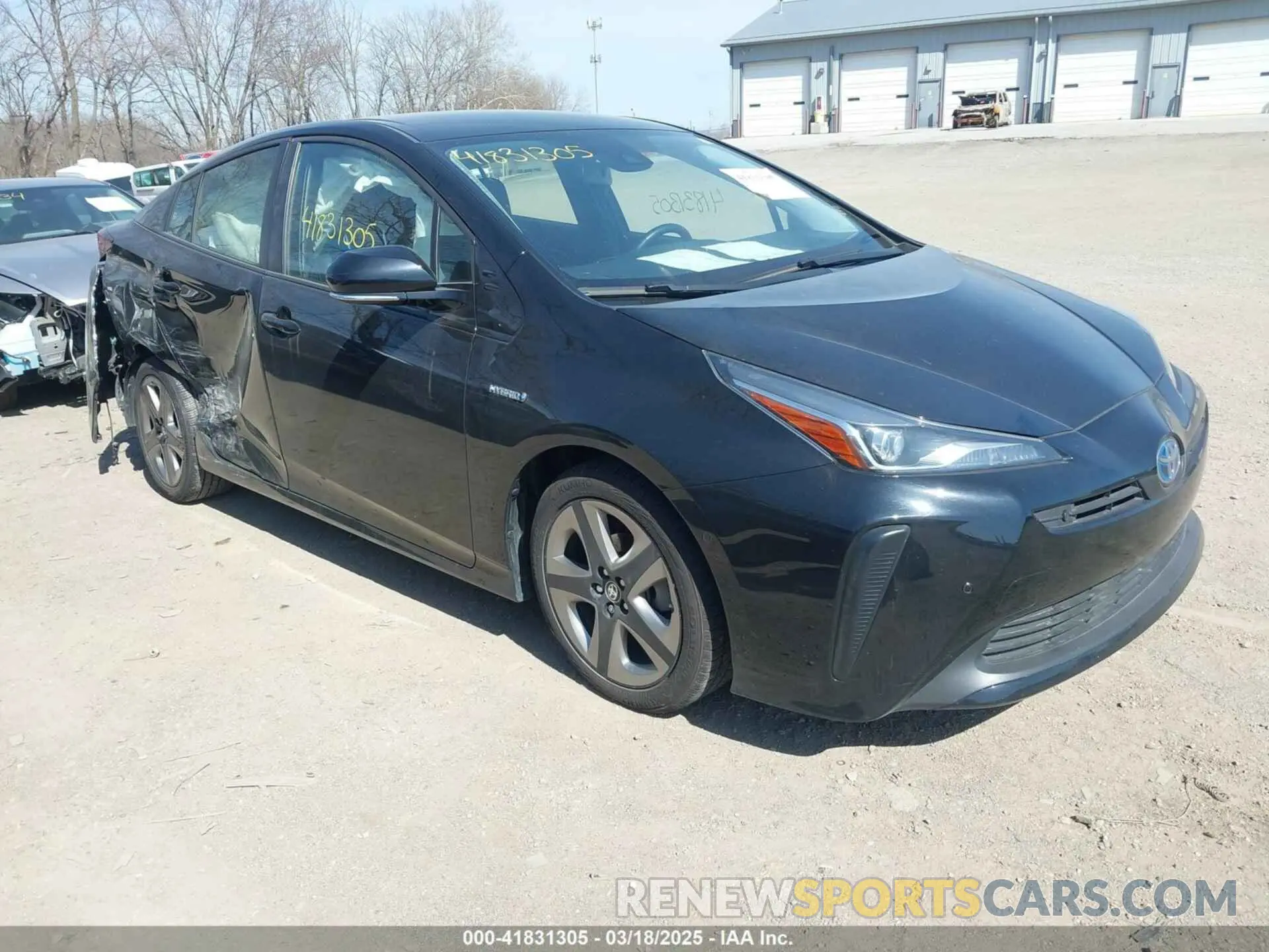 1 Photograph of a damaged car JTDKARFUXK3101259 TOYOTA PRIUS 2019
