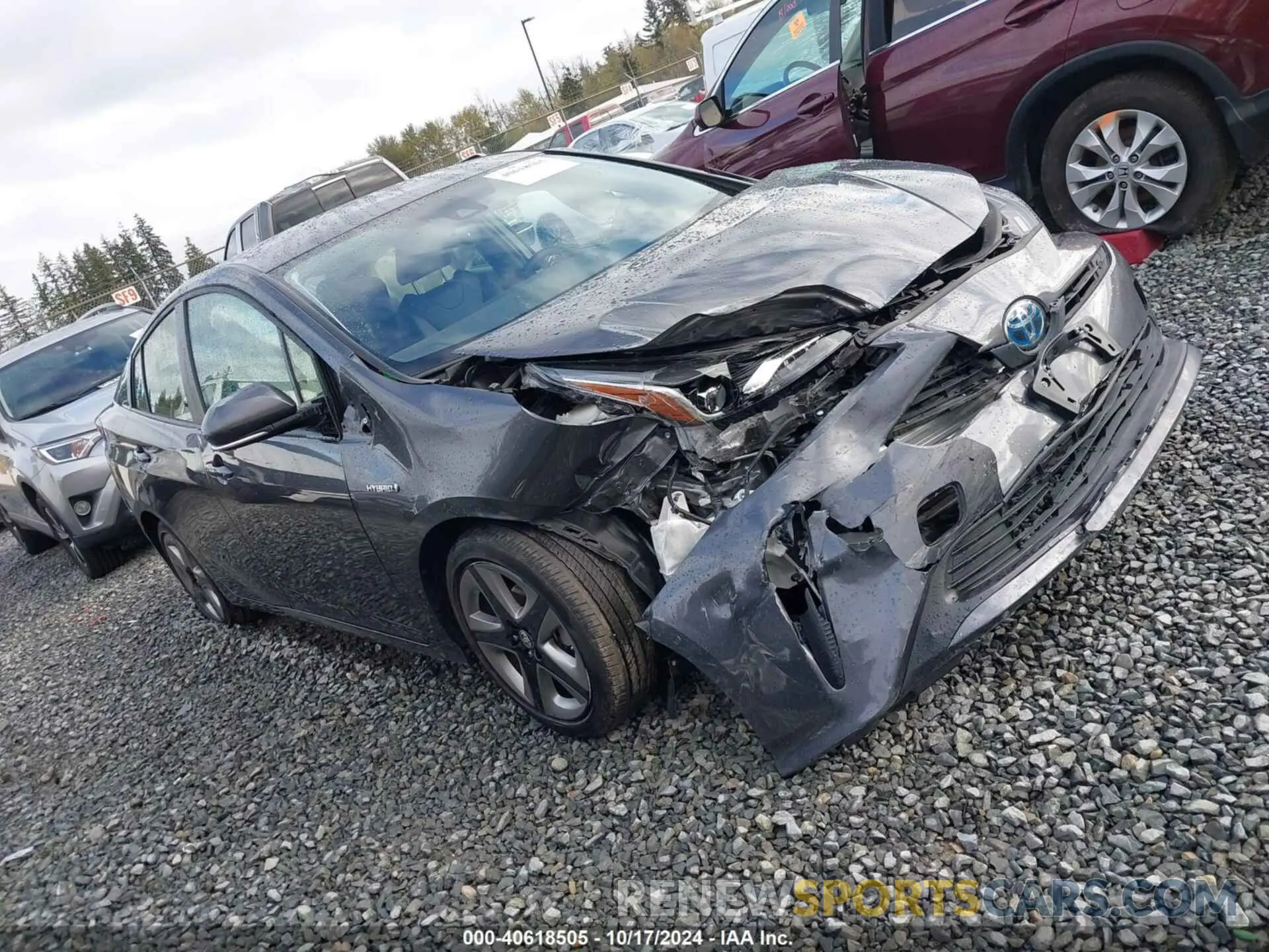 1 Photograph of a damaged car JTDKARFUXK3102251 TOYOTA PRIUS 2019
