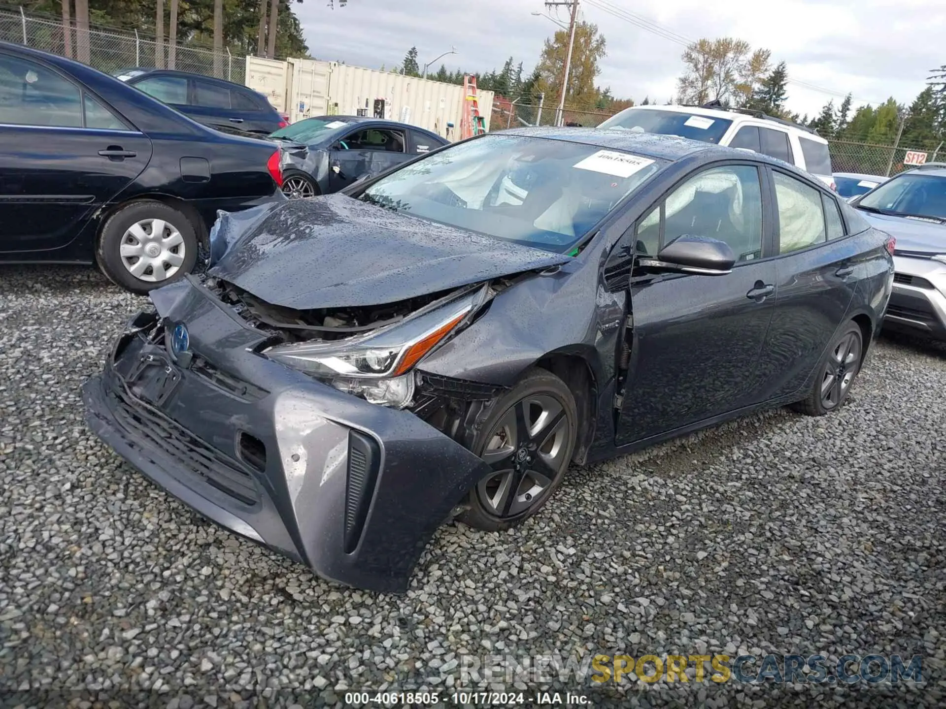 2 Photograph of a damaged car JTDKARFUXK3102251 TOYOTA PRIUS 2019