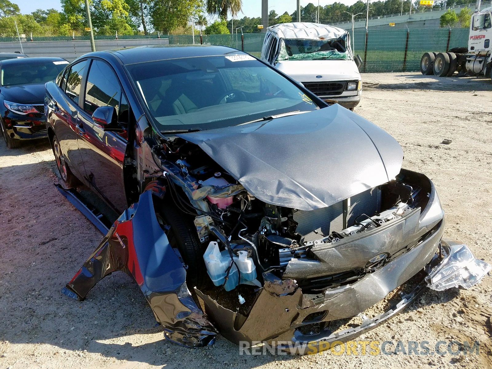 1 Photograph of a damaged car JTDKARFUXK3102542 TOYOTA PRIUS 2019