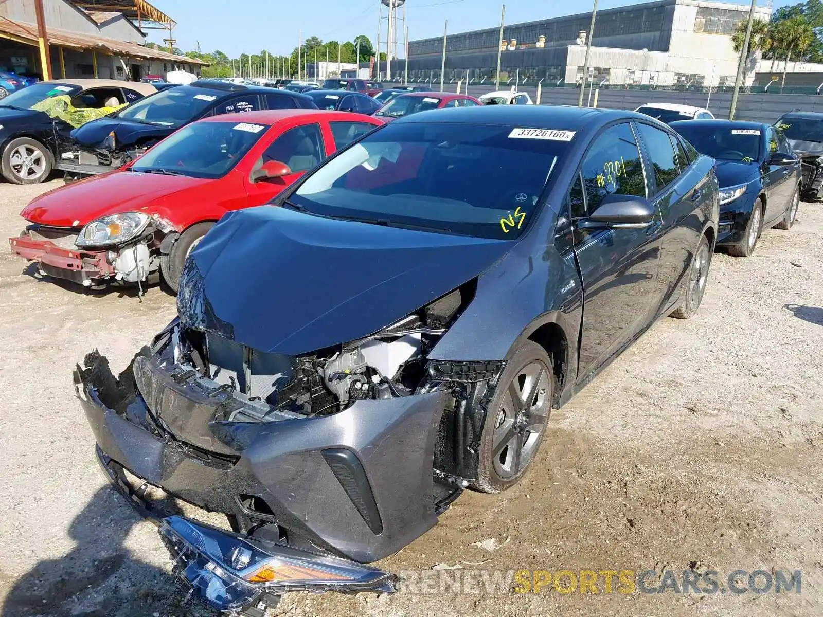 2 Photograph of a damaged car JTDKARFUXK3102542 TOYOTA PRIUS 2019