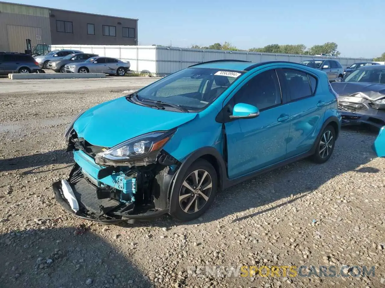 1 Photograph of a damaged car JTDKDTB31K1623355 TOYOTA PRIUS 2019