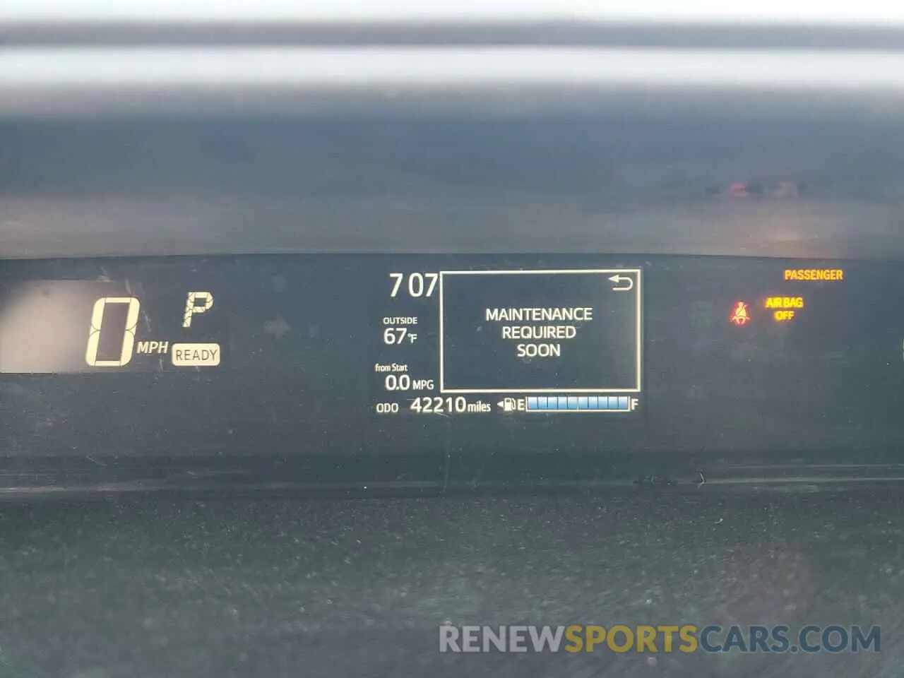 9 Photograph of a damaged car JTDKDTB31K1626580 TOYOTA PRIUS 2019