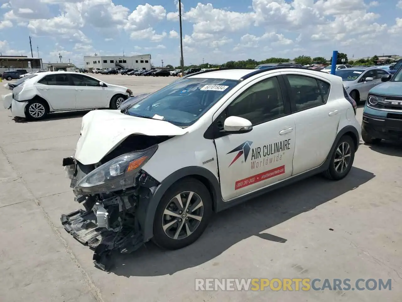 1 Photograph of a damaged car JTDKDTB34K1626332 TOYOTA PRIUS 2019