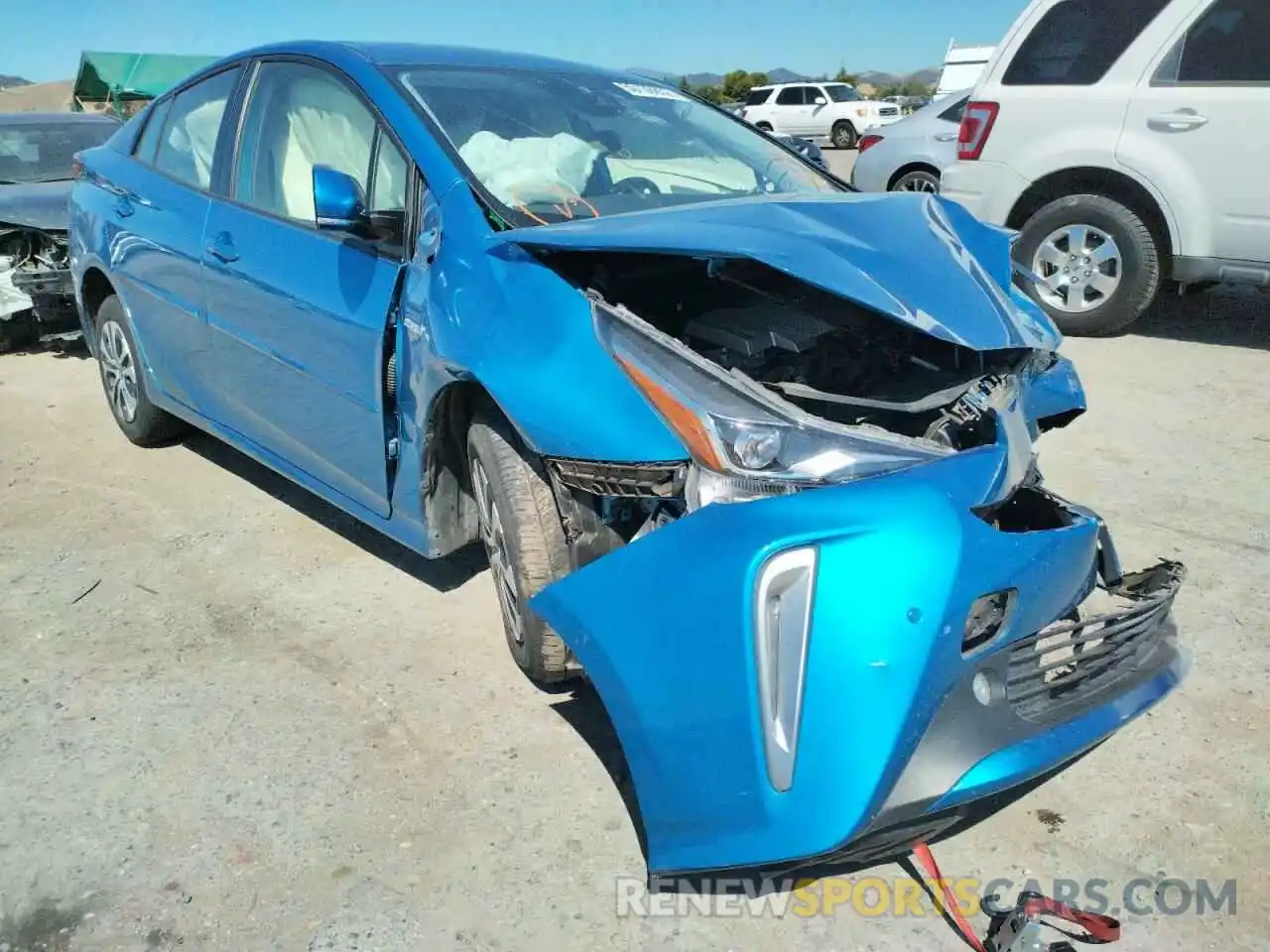 1 Photograph of a damaged car JTDL9RFU0K3003998 TOYOTA PRIUS 2019