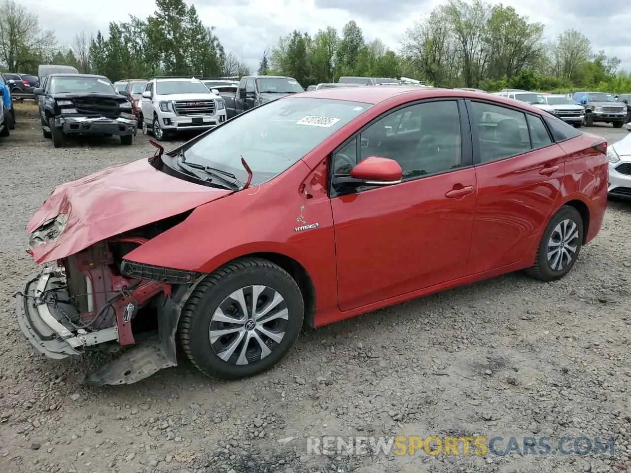 1 Photograph of a damaged car JTDL9RFU0K3010627 TOYOTA PRIUS 2019