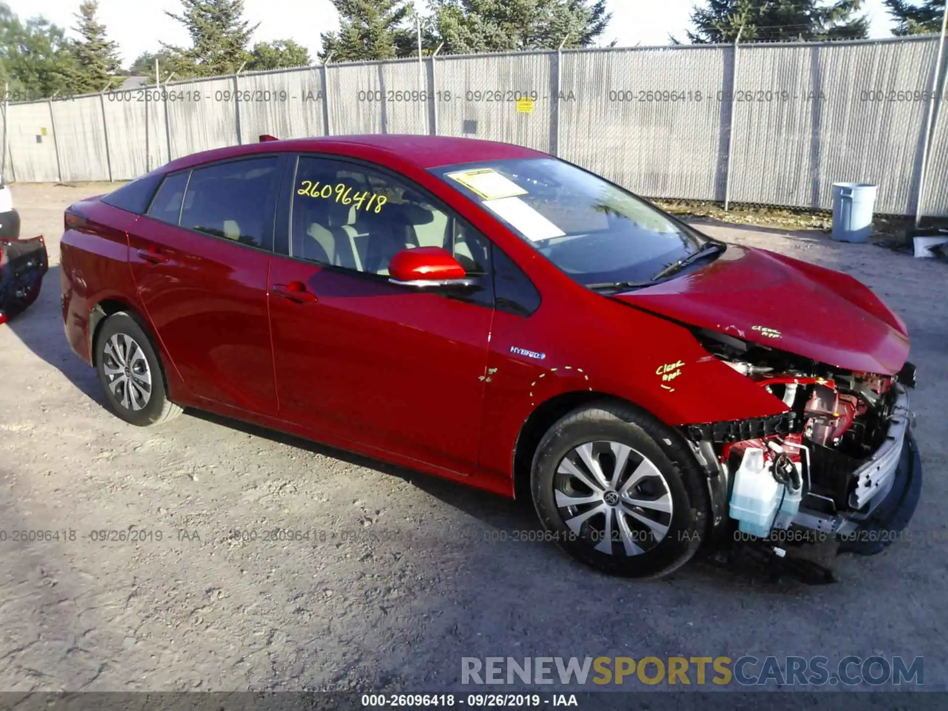 1 Photograph of a damaged car JTDL9RFU2K3004375 TOYOTA PRIUS 2019