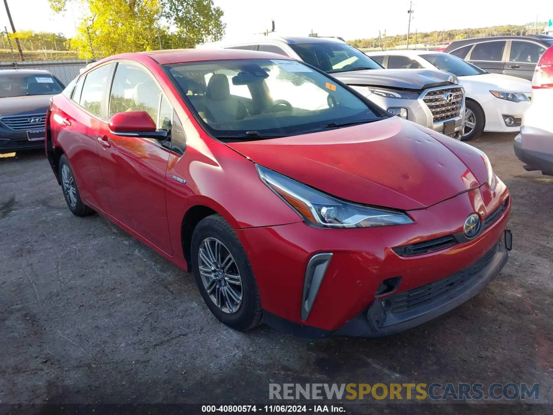 1 Photograph of a damaged car JTDL9RFU4K3007990 TOYOTA PRIUS 2019