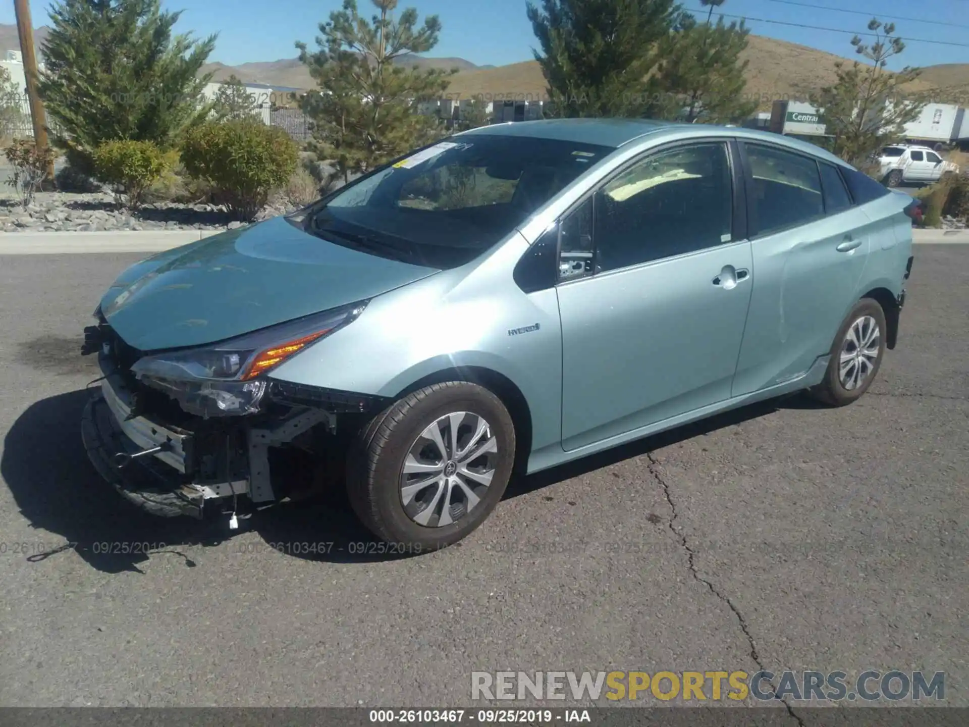 2 Photograph of a damaged car JTDL9RFU5K3002393 TOYOTA PRIUS 2019