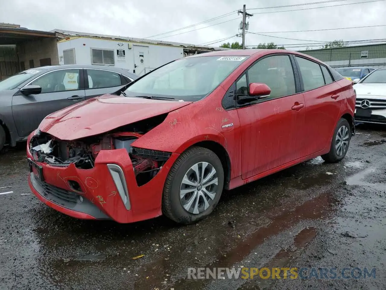 1 Photograph of a damaged car JTDL9RFU5K3003186 TOYOTA PRIUS 2019