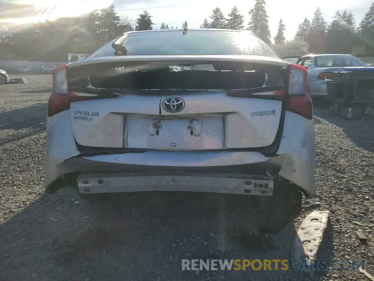 6 Photograph of a damaged car JTDL9RFU5K3004824 TOYOTA PRIUS 2019