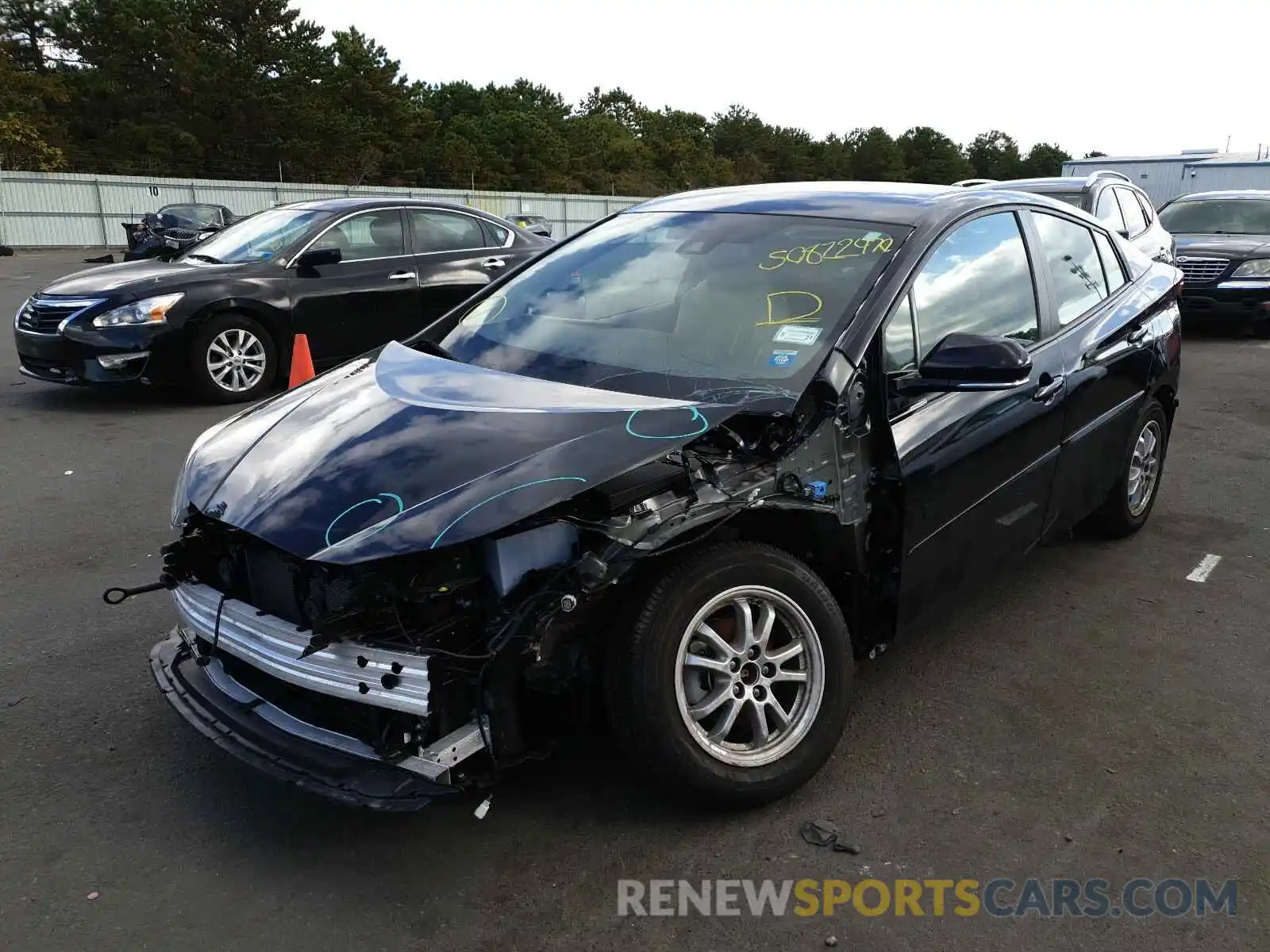 2 Photograph of a damaged car JTDL9RFU6K3003519 TOYOTA PRIUS 2019