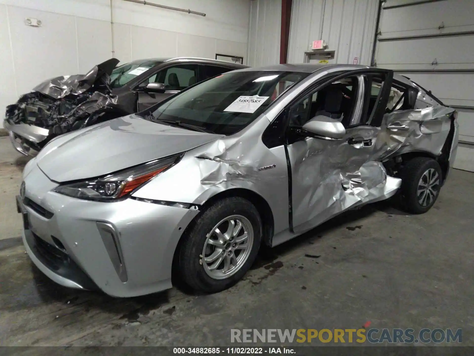 2 Photograph of a damaged car JTDL9RFU6K3005299 TOYOTA PRIUS 2019