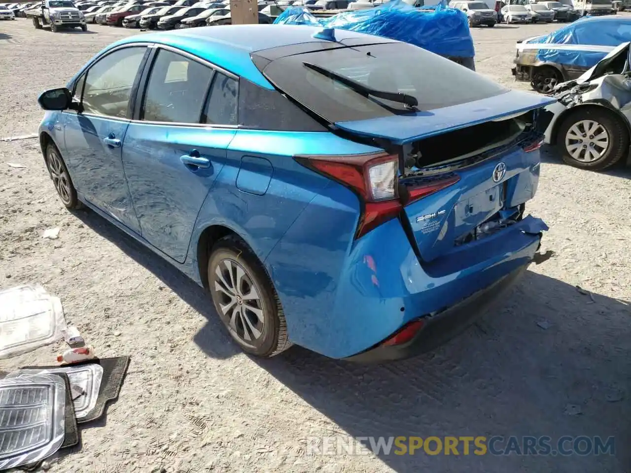 3 Photograph of a damaged car JTDL9RFUXK3002292 TOYOTA PRIUS 2019