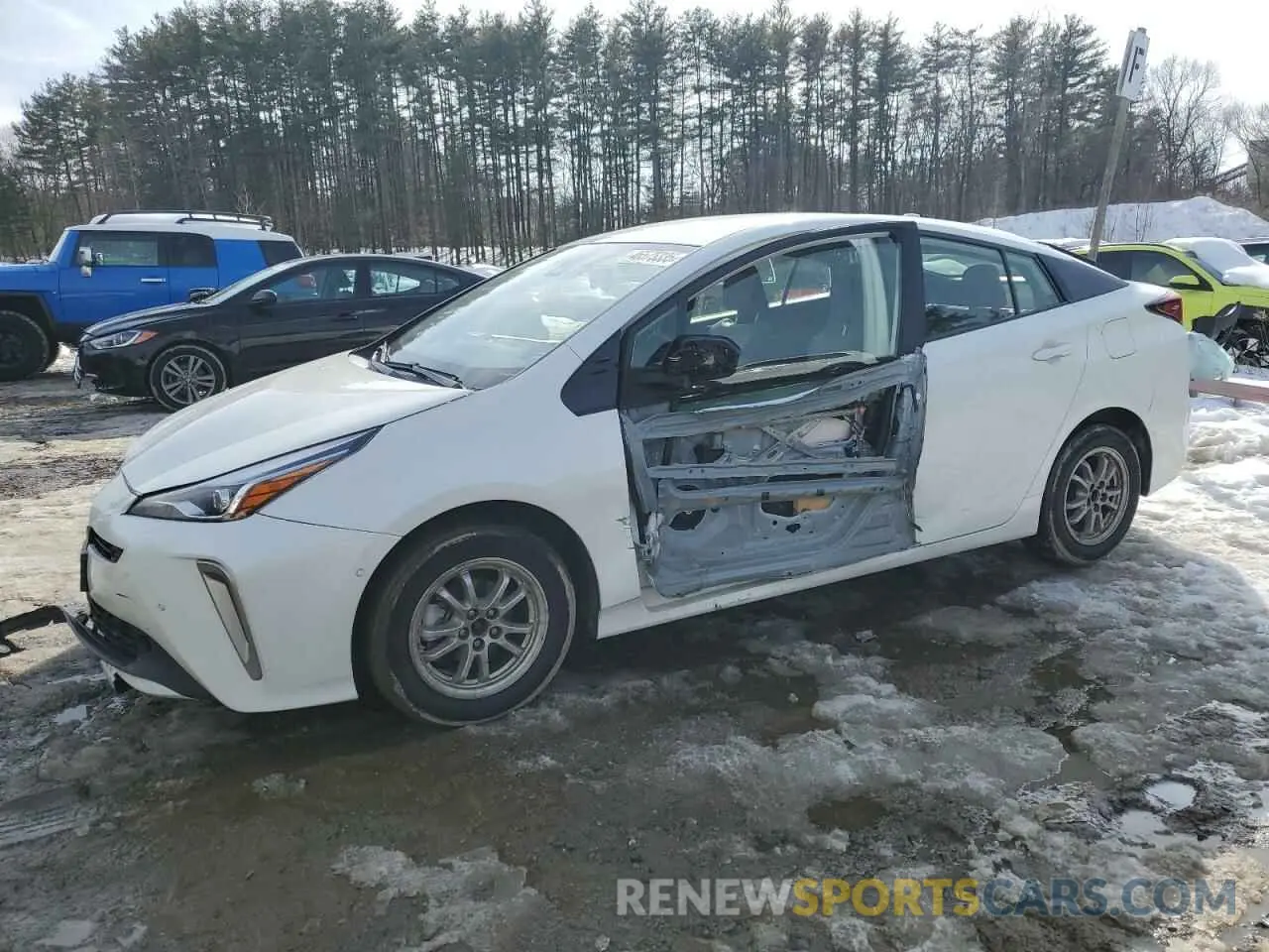 1 Photograph of a damaged car JTDL9RFUXK3006102 TOYOTA PRIUS 2019