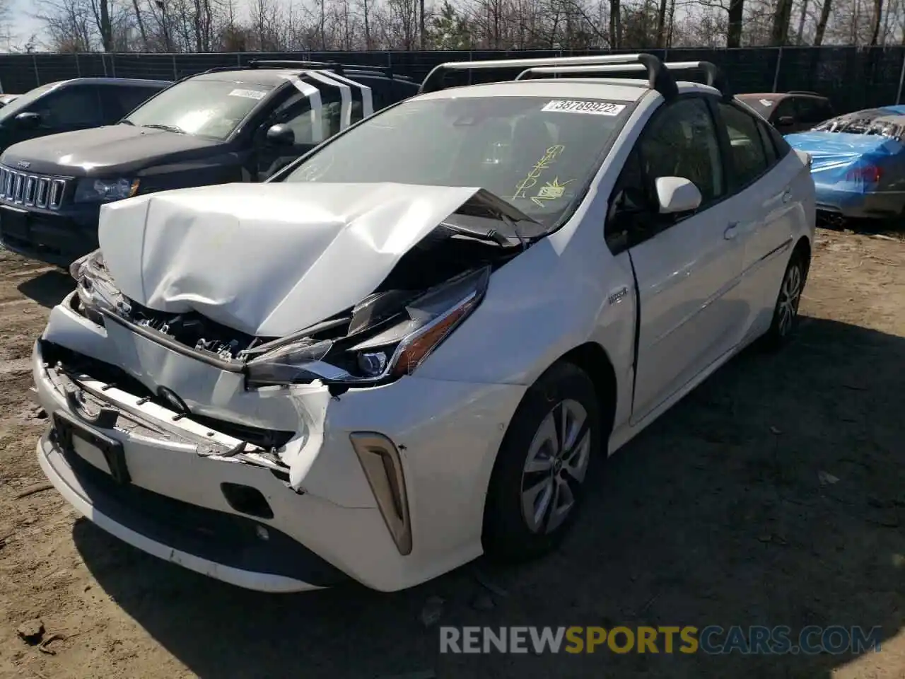 2 Photograph of a damaged car JTDL9RFUXK3006164 TOYOTA PRIUS 2019