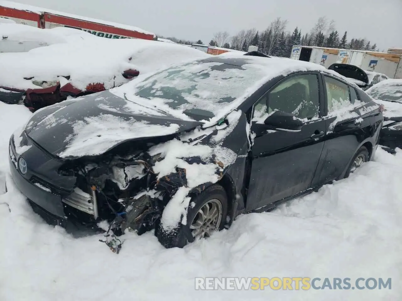 1 Photograph of a damaged car JTDL9RFUXK3009422 TOYOTA PRIUS 2019