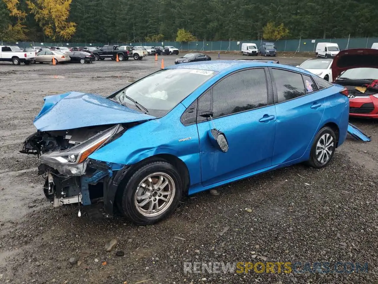 1 Photograph of a damaged car JTDL9RFUXK3012661 TOYOTA PRIUS 2019