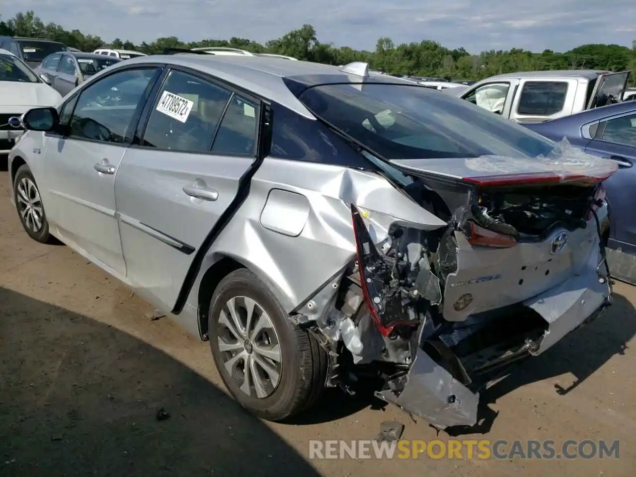 3 Photograph of a damaged car JTDKARFP0L3159649 TOYOTA PRIUS 2020