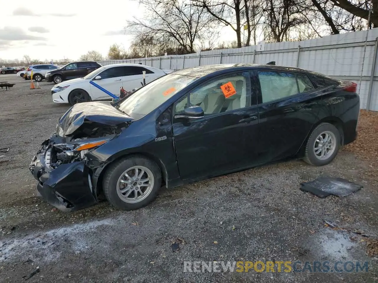 1 Photograph of a damaged car JTDKARFP1L3151415 TOYOTA PRIUS 2020