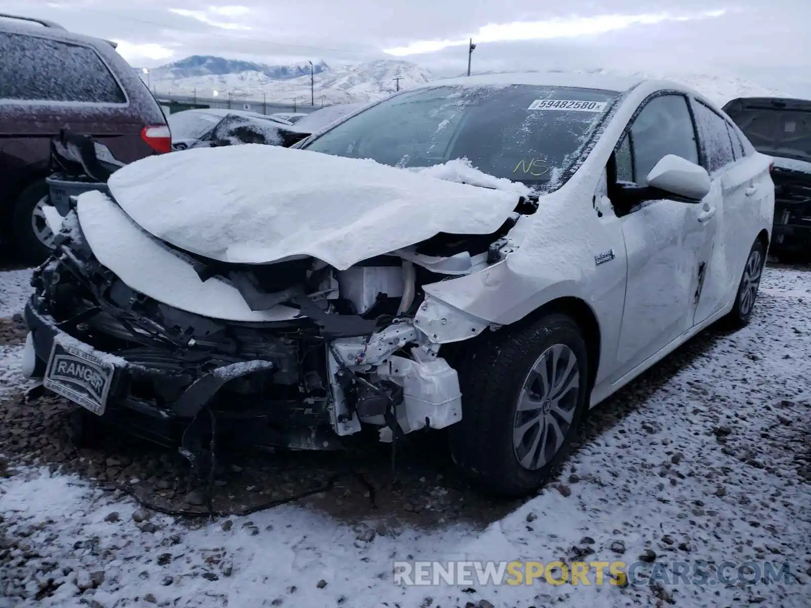 2 Photograph of a damaged car JTDKARFP2L3125003 TOYOTA PRIUS 2020