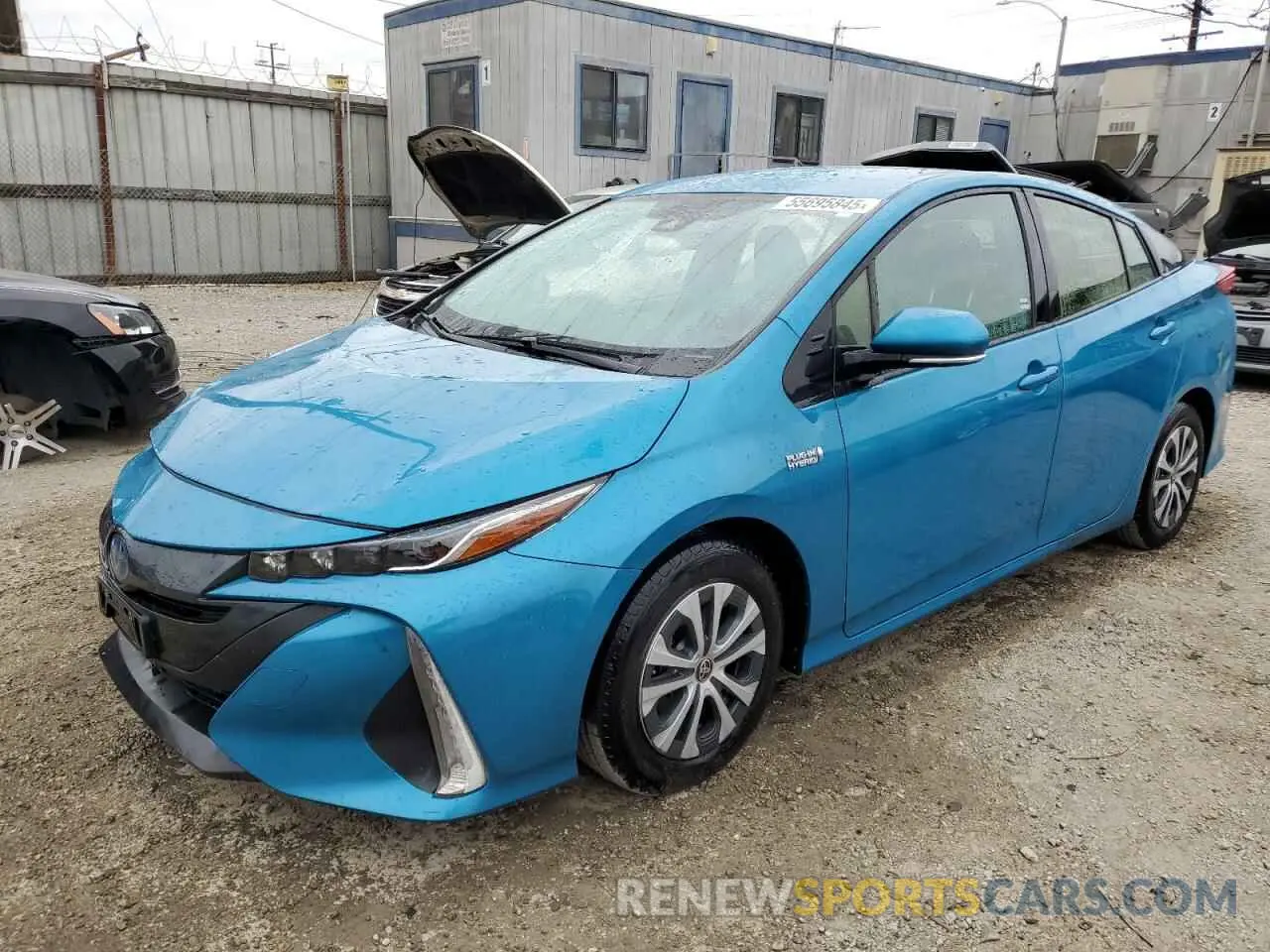 1 Photograph of a damaged car JTDKARFP3L3137757 TOYOTA PRIUS 2020