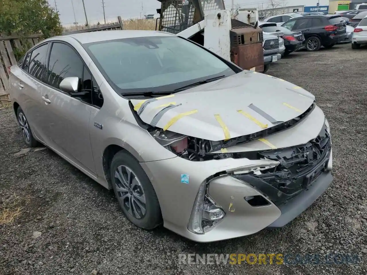 1 Photograph of a damaged car JTDKARFP3L3145664 TOYOTA PRIUS 2020