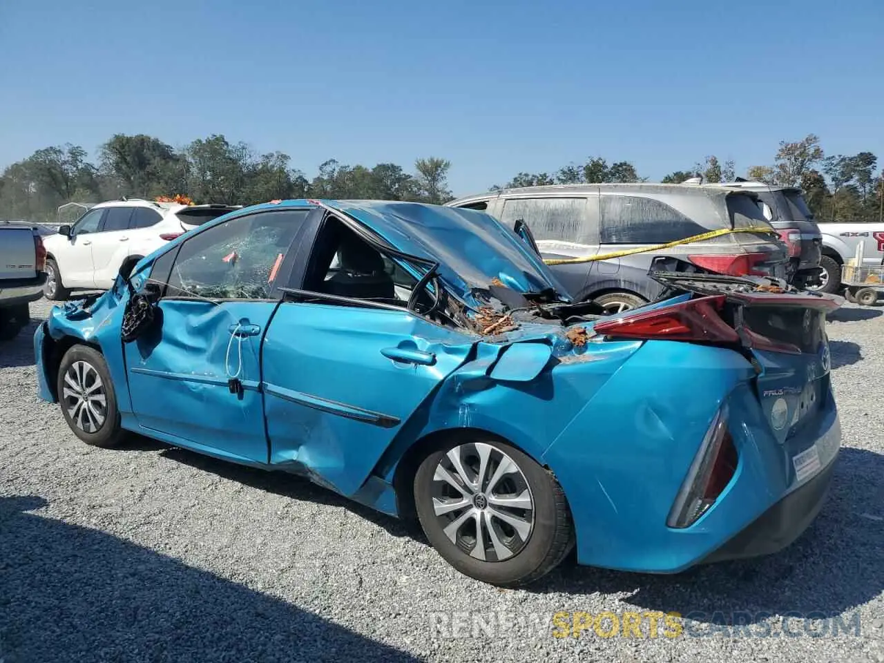 2 Photograph of a damaged car JTDKARFP3L3159788 TOYOTA PRIUS 2020