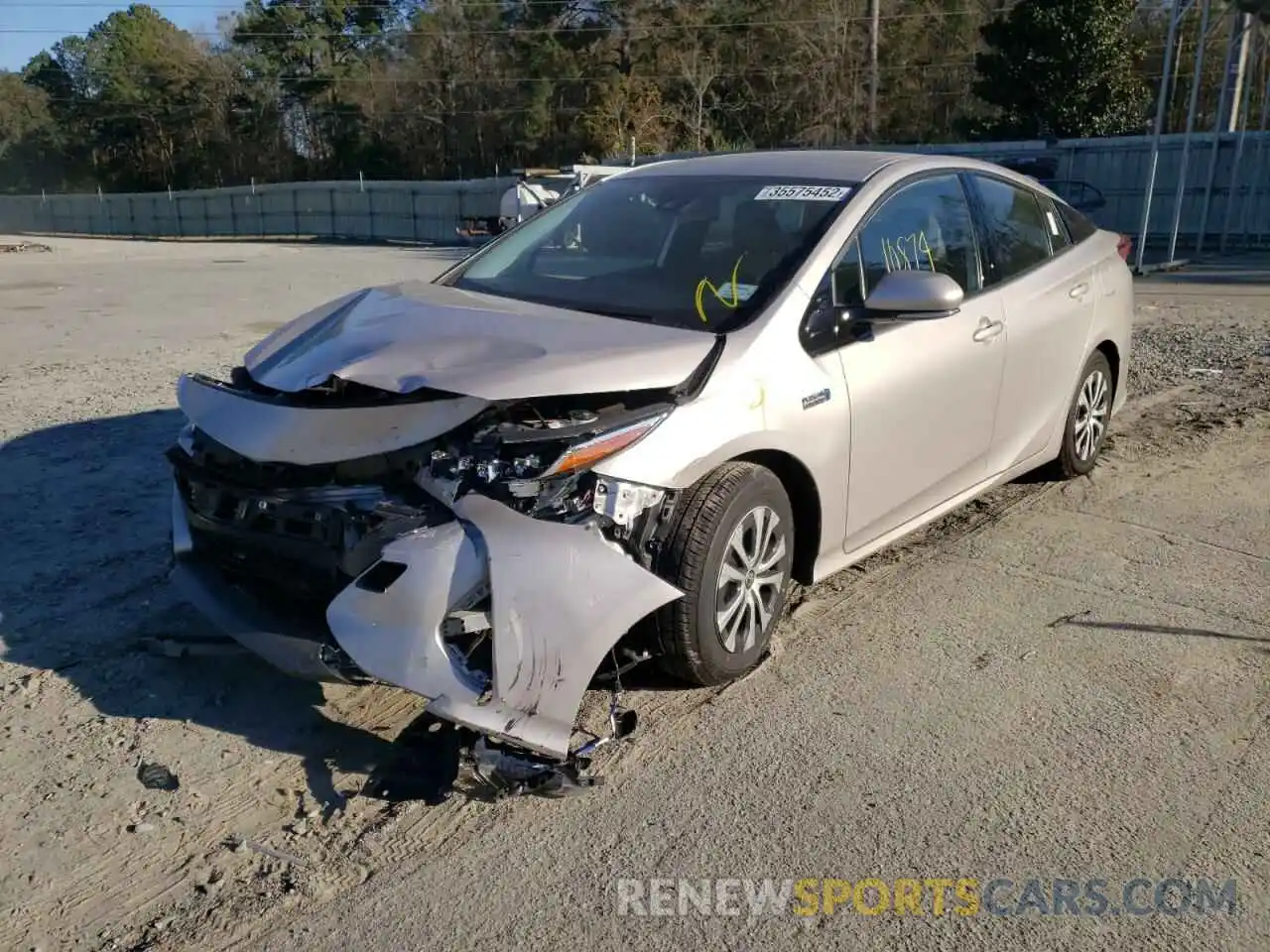 2 Photograph of a damaged car JTDKARFP4L3157189 TOYOTA PRIUS 2020